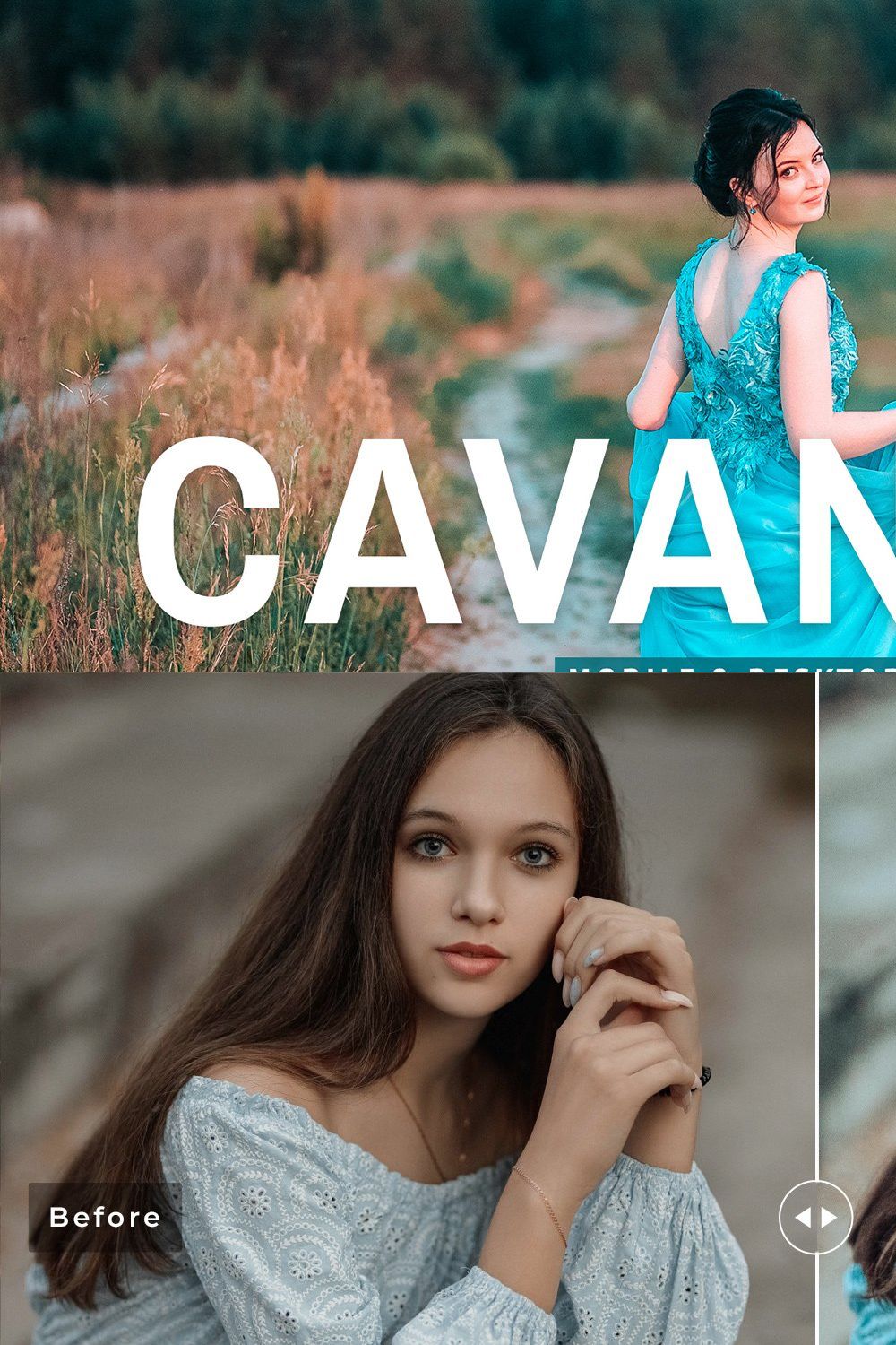 Cavansite Pro Lightroom Presets pinterest preview image.