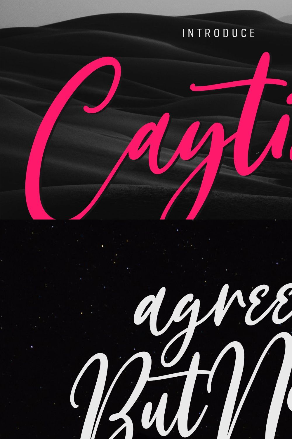 Caytielo Handwritten Script Font pinterest preview image.