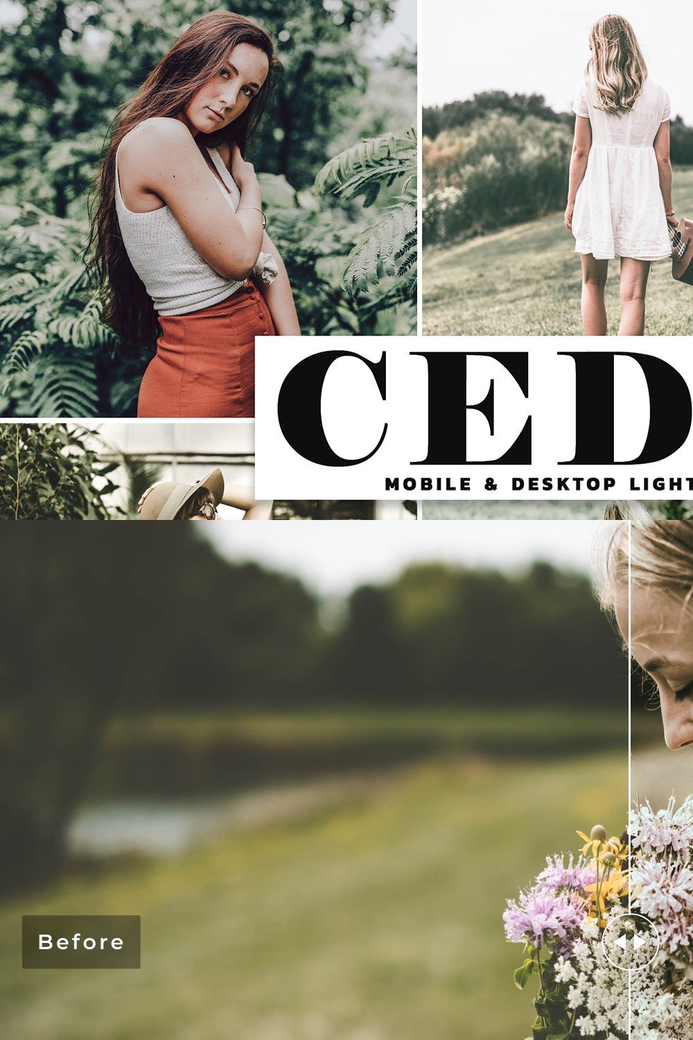 Cedar Pro Lightroom Presets pinterest preview image.