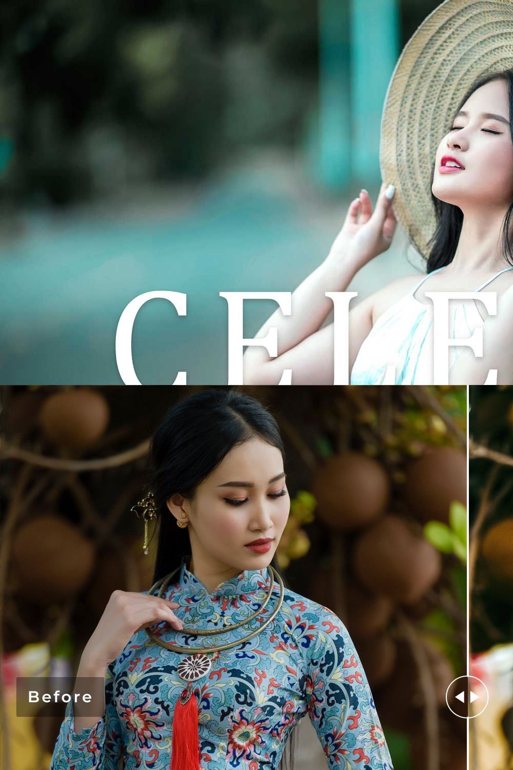 Celeste Pro Lightroom Presets pinterest preview image.