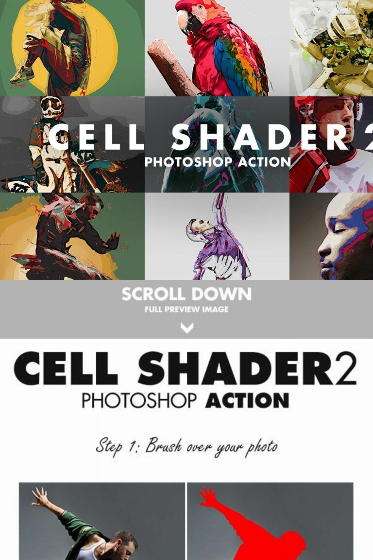 cell shader 2 photoshop action free download