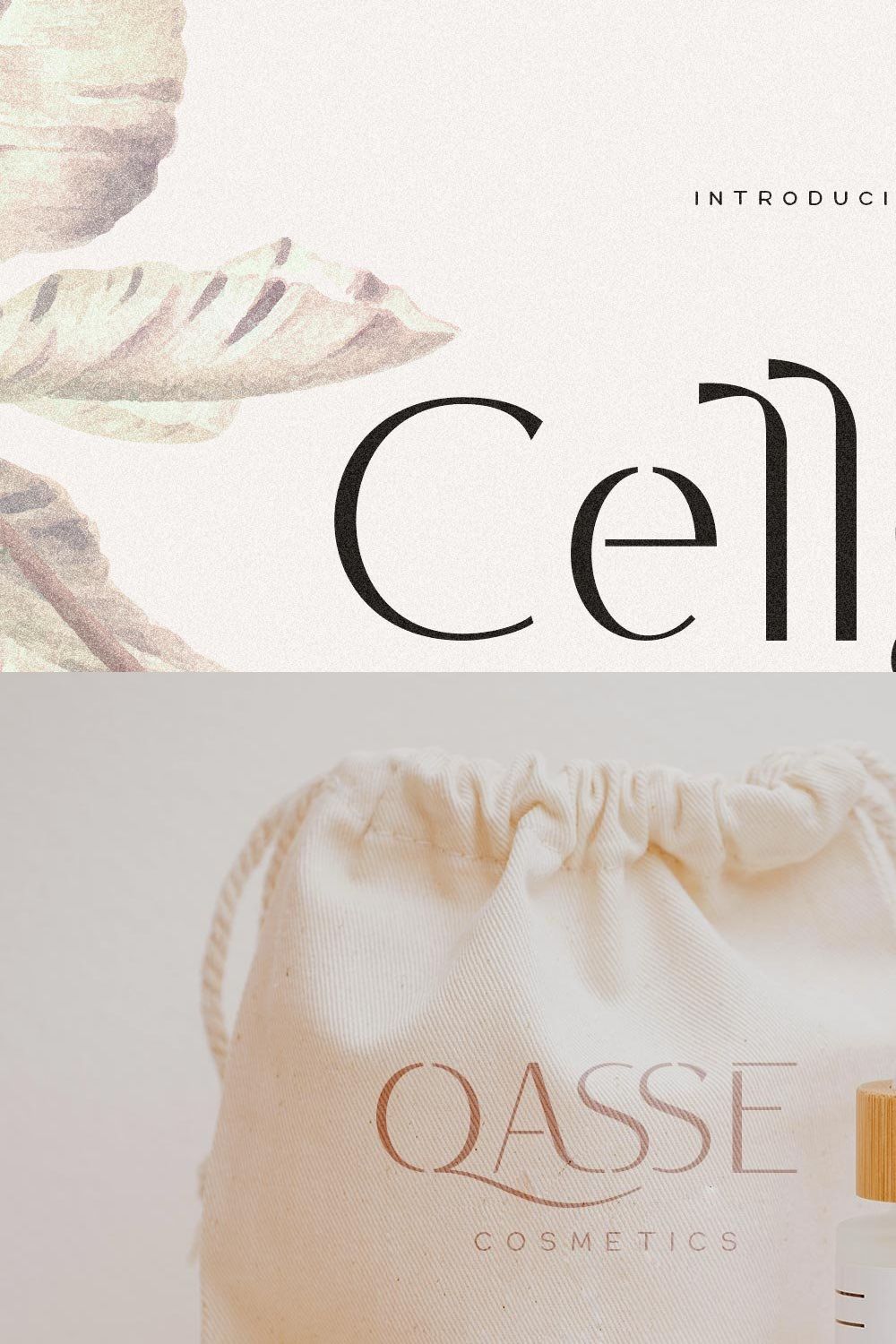 Cellga Typeface pinterest preview image.