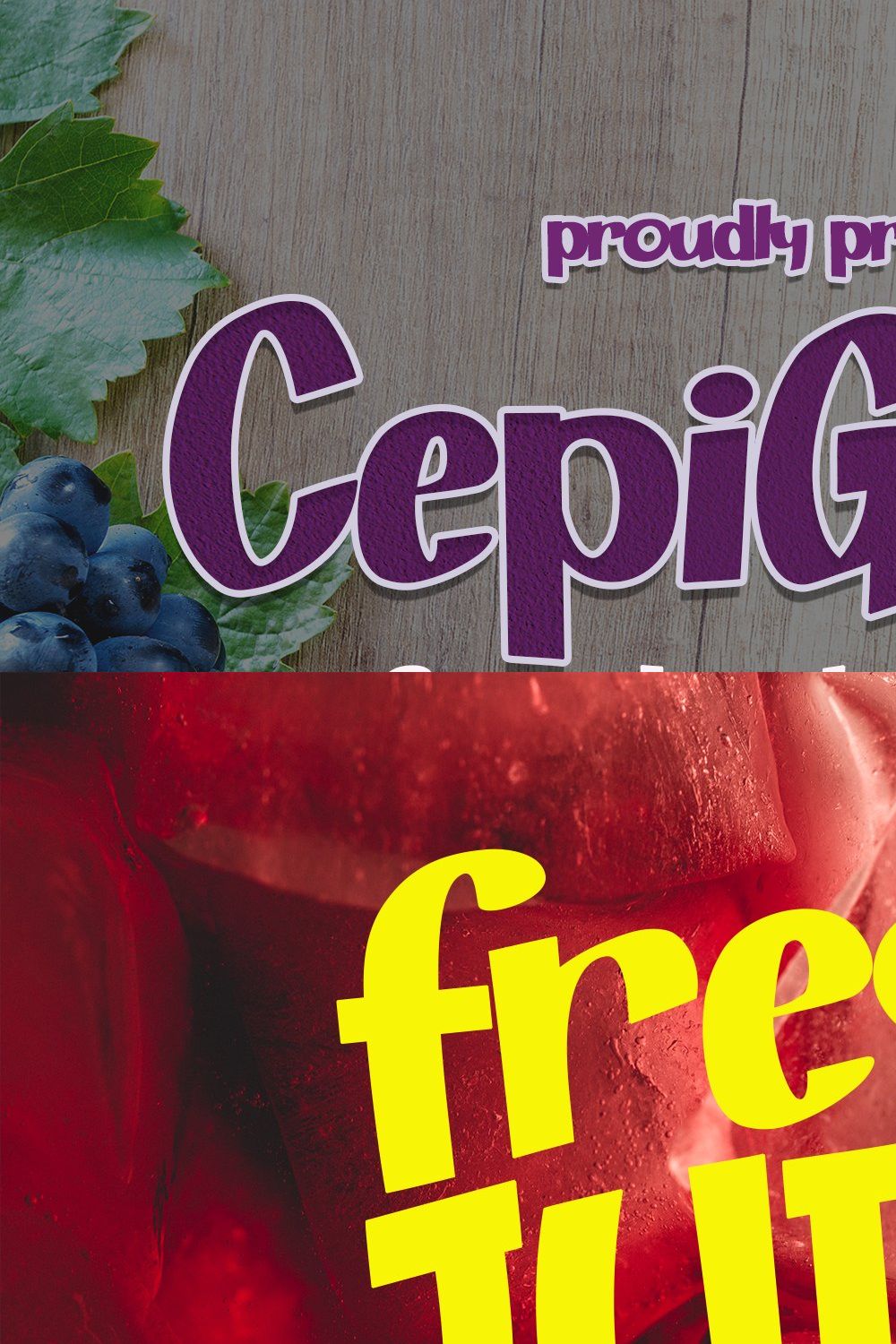 Cepigove - Display Font pinterest preview image.