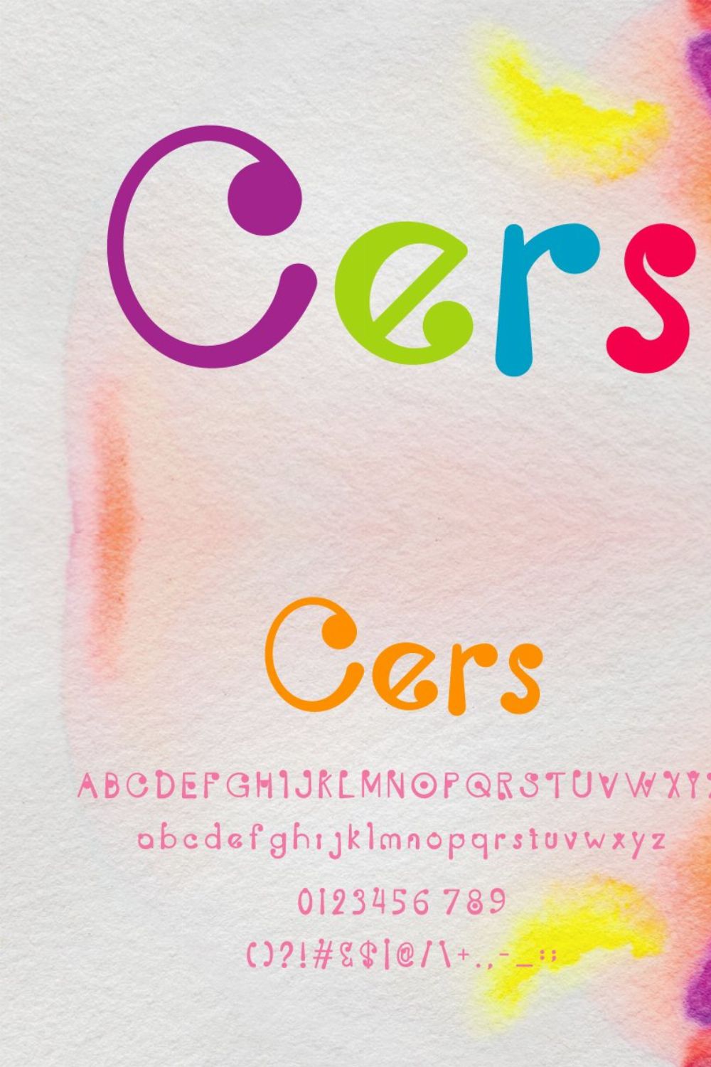 Cers- a play with font pinterest preview image.