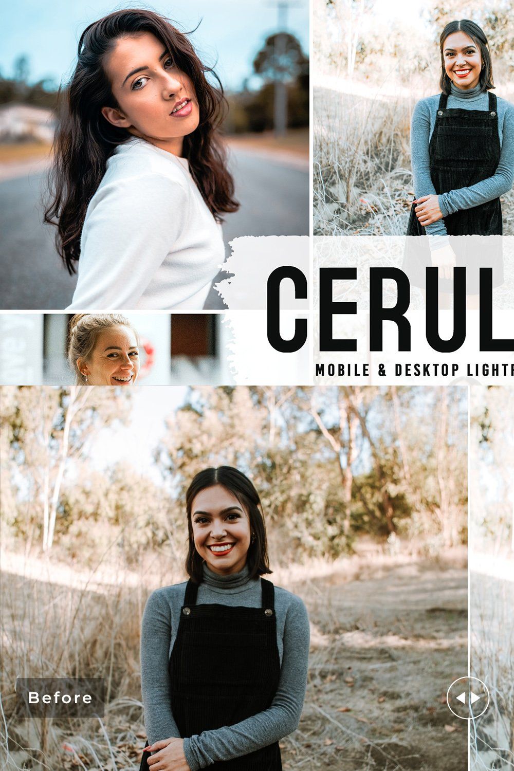 Cerulean Pro Lightroom Presets pinterest preview image.