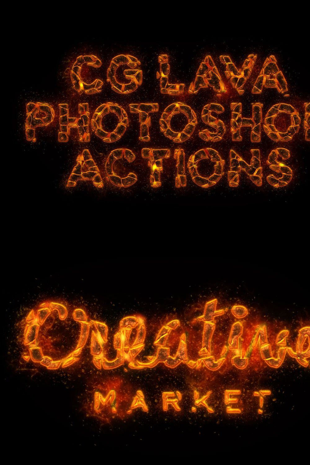 CG Lava Generator Photoshop Actions pinterest preview image.
