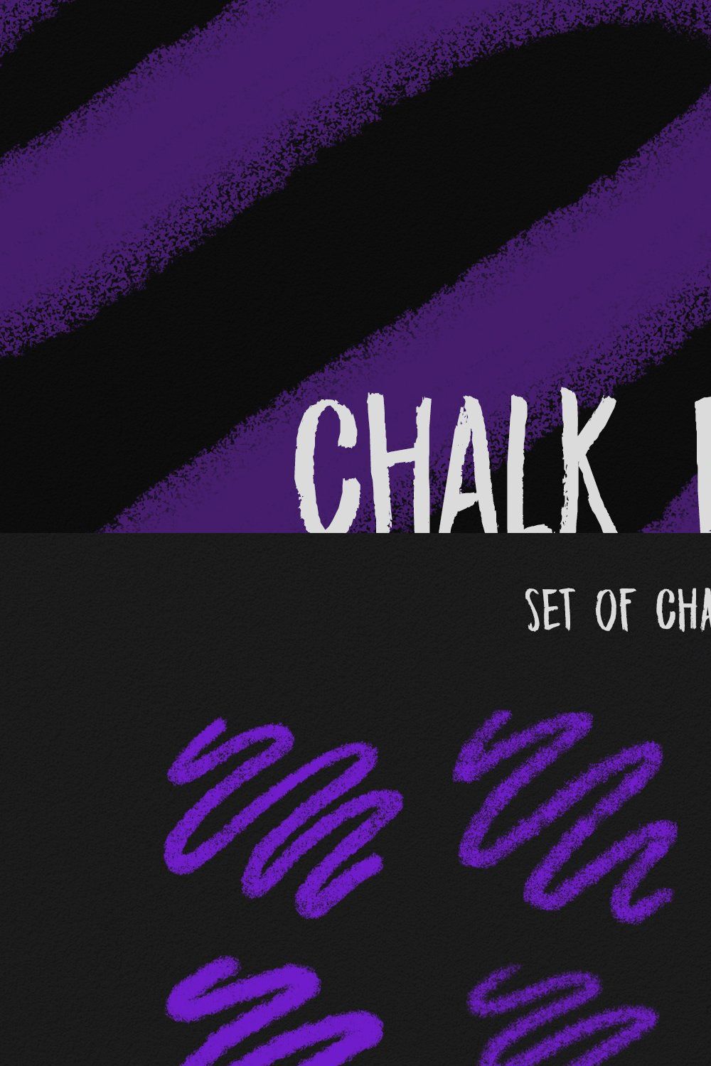 Chalk brushes-Photoshop pinterest preview image.