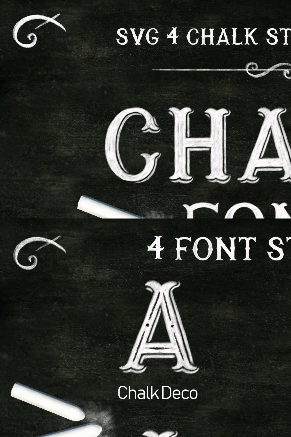 Chalk SVG font pinterest preview image.
