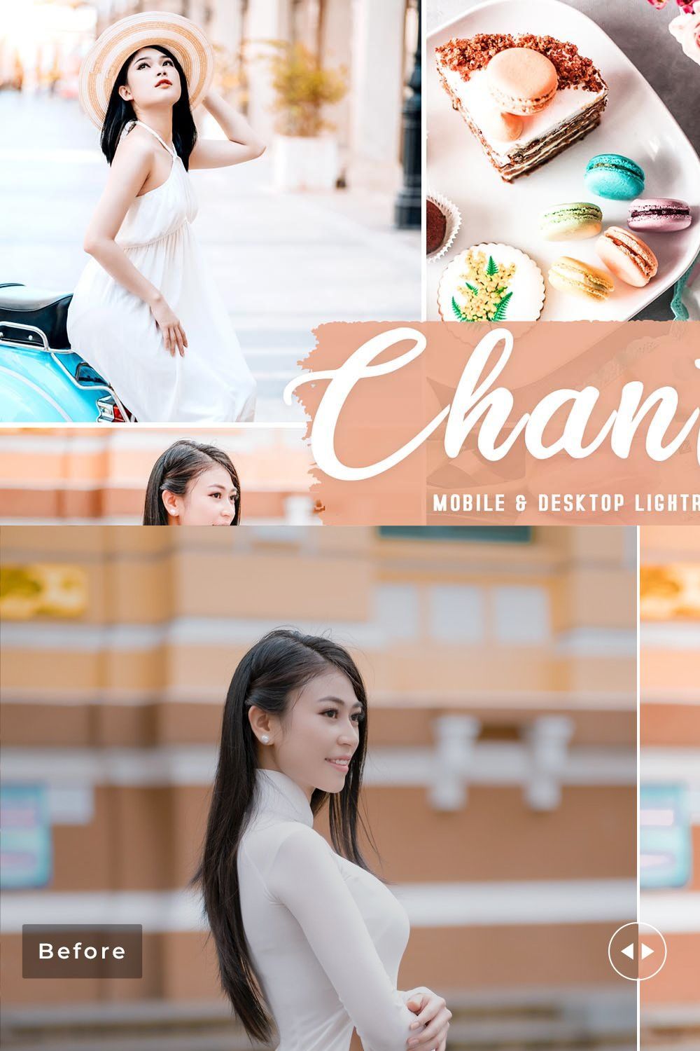 Chantilly Pro Lightroom Presets pinterest preview image.