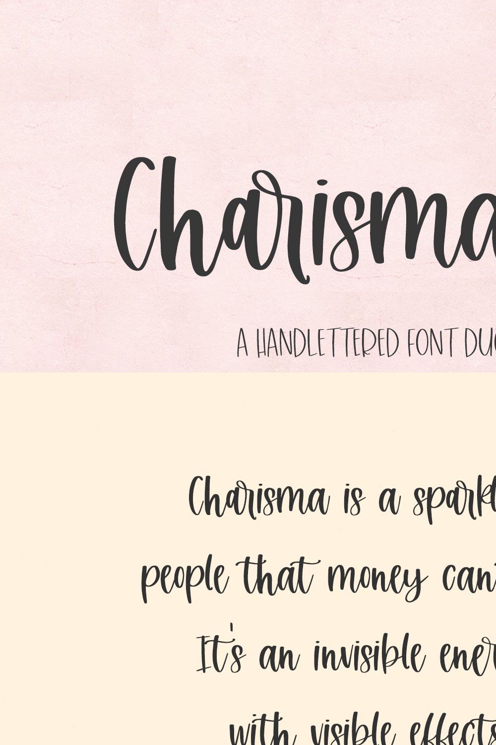 Charismatic Script + Sans Font Duo pinterest preview image.