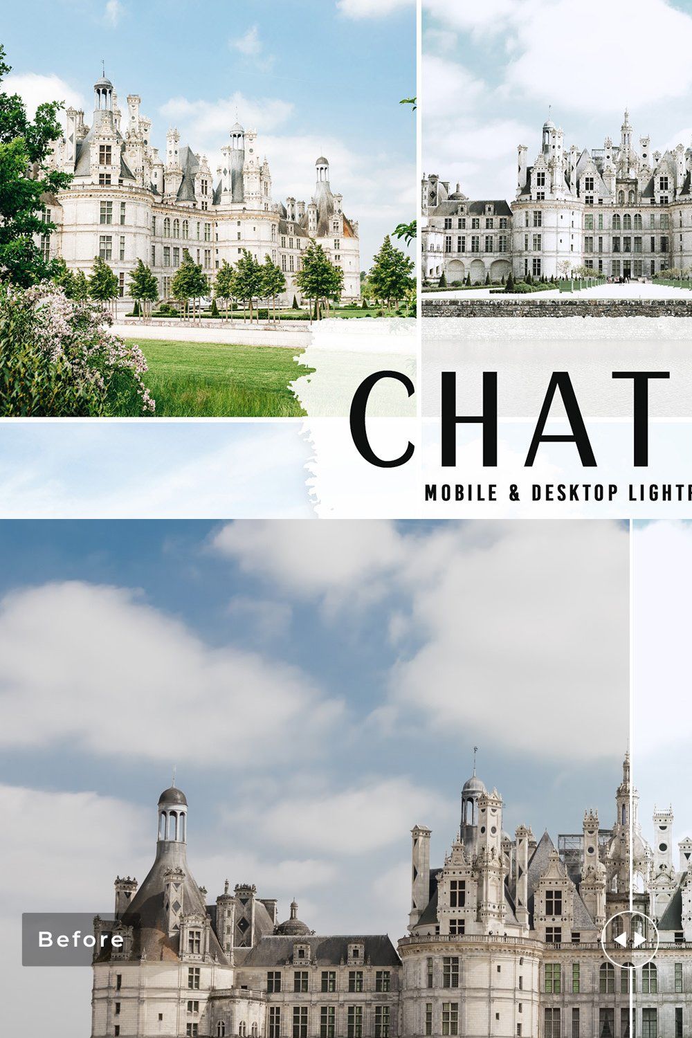 Chateau Pro Lightroom Presets pinterest preview image.