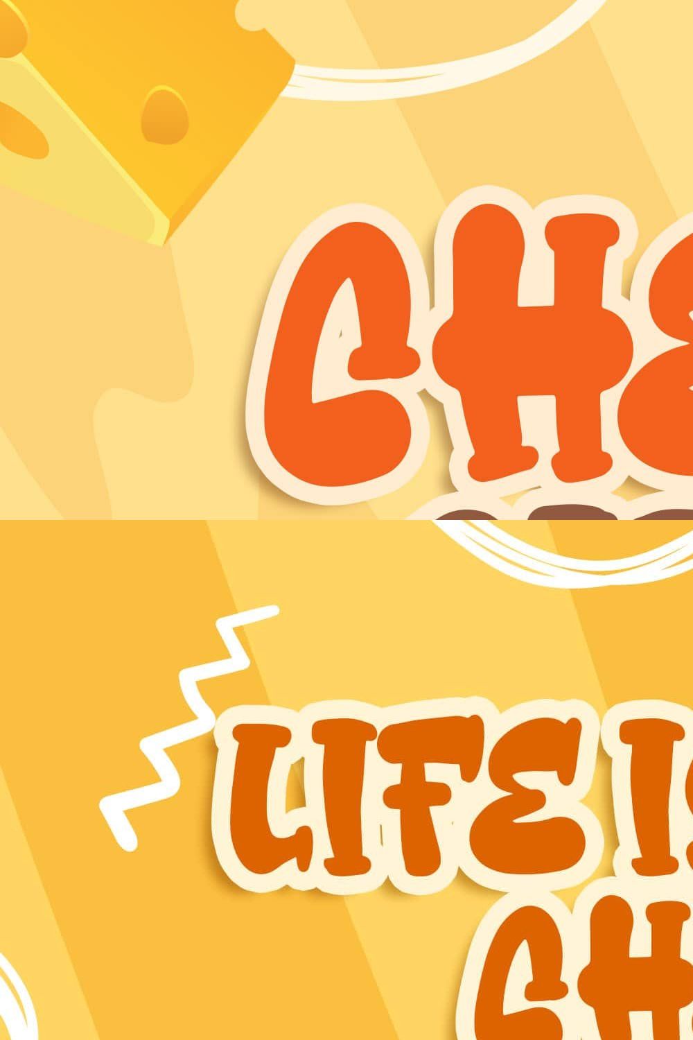 Cheese Sugar a Delicious Font pinterest preview image.