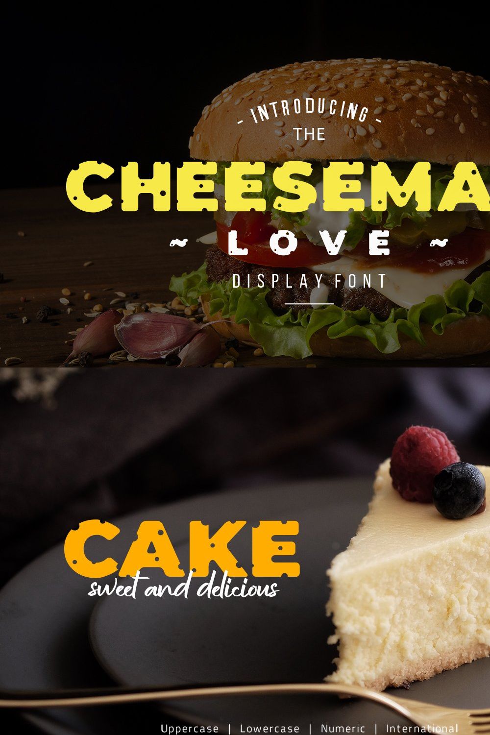 Cheeseman Love Font pinterest preview image.
