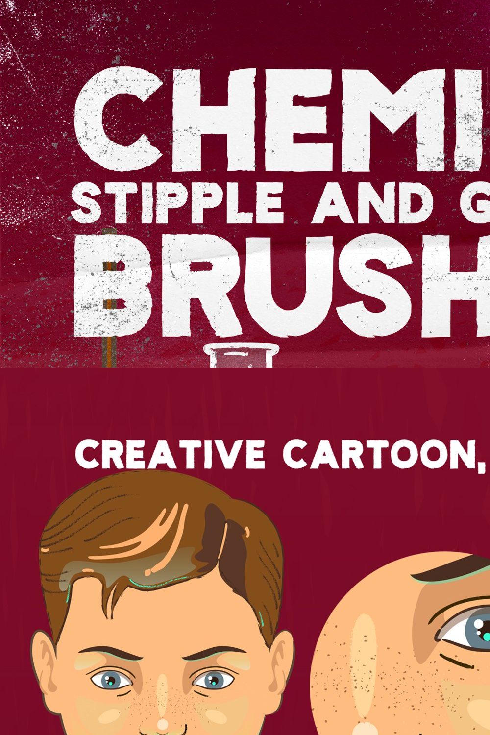 CHEMIST Illustrator Brushes pinterest preview image.