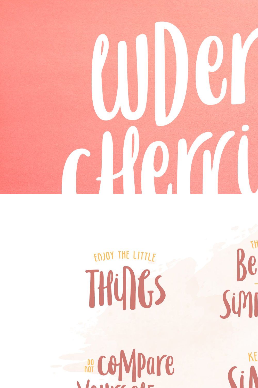 Cherries - 12 Fonts Styles pinterest preview image.