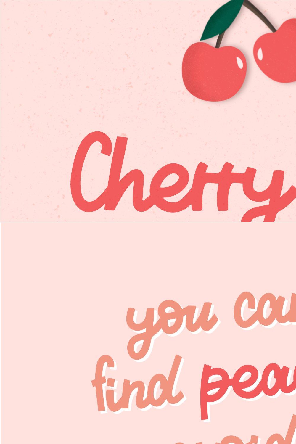 Cherry Pink | Cute & Quirky Font pinterest preview image.