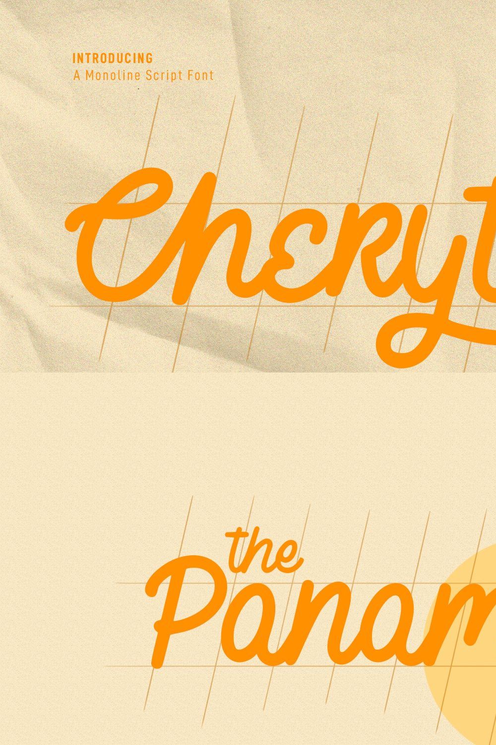 Cherytos Monoline Script Font pinterest preview image.