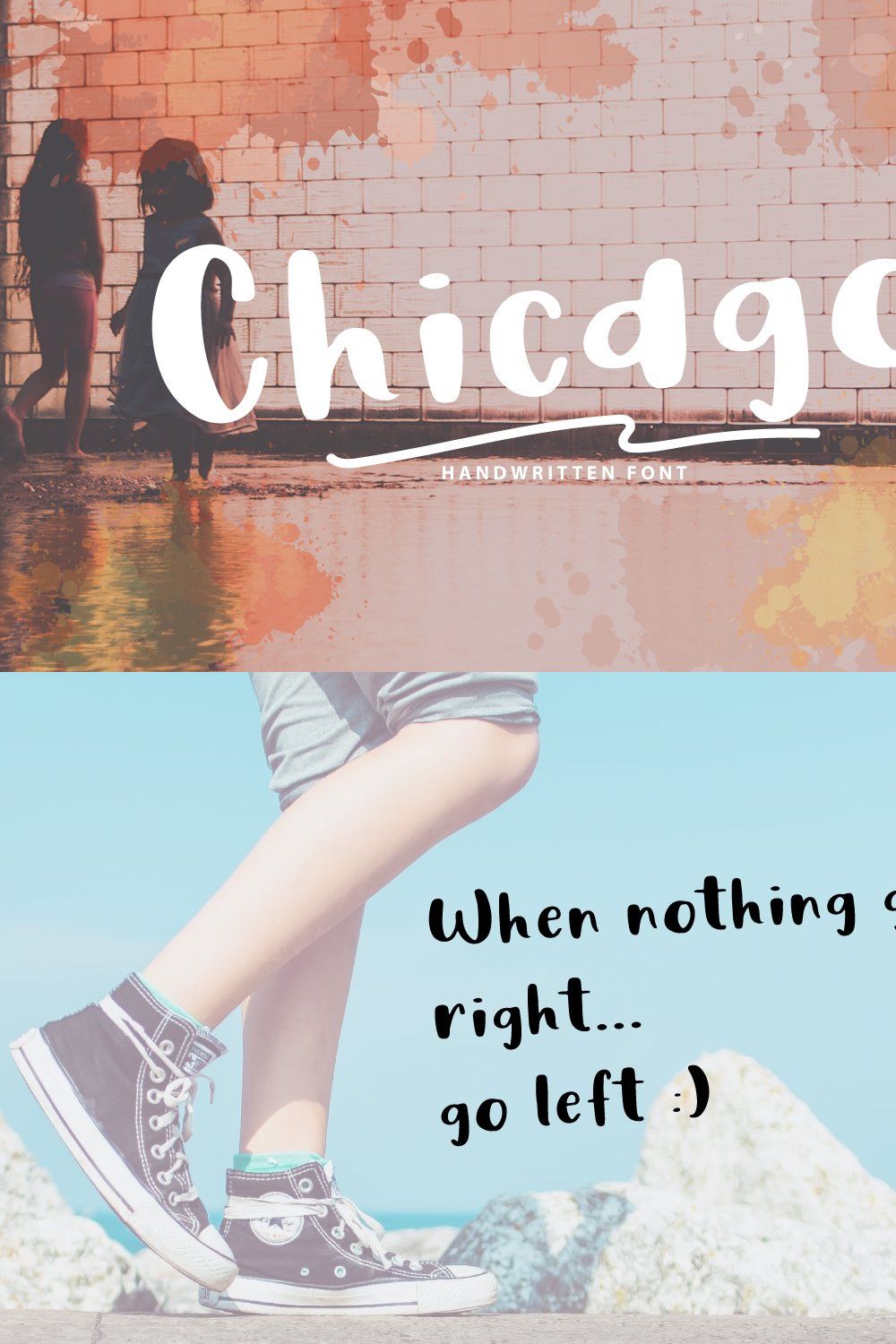 Chicago | A Chic Handwritten Font pinterest preview image.