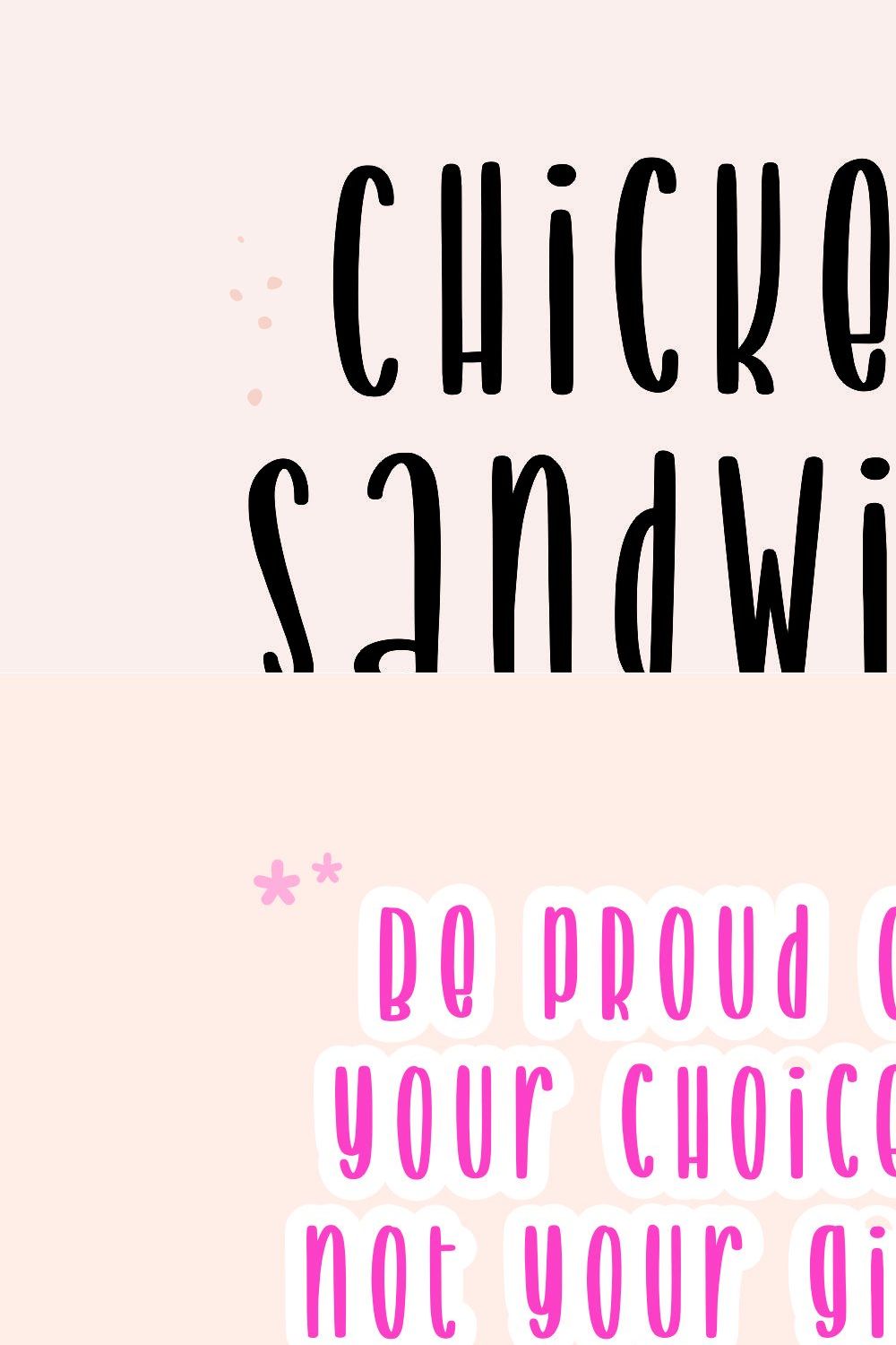 ChickeN SandWich pinterest preview image.