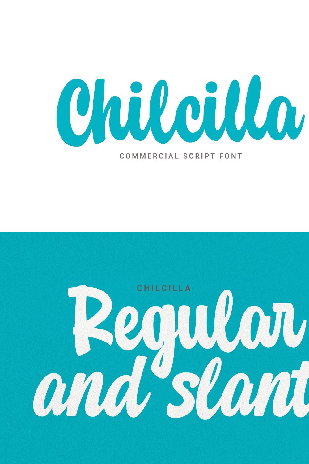Chilcilla Commercial Script Font pinterest preview image.