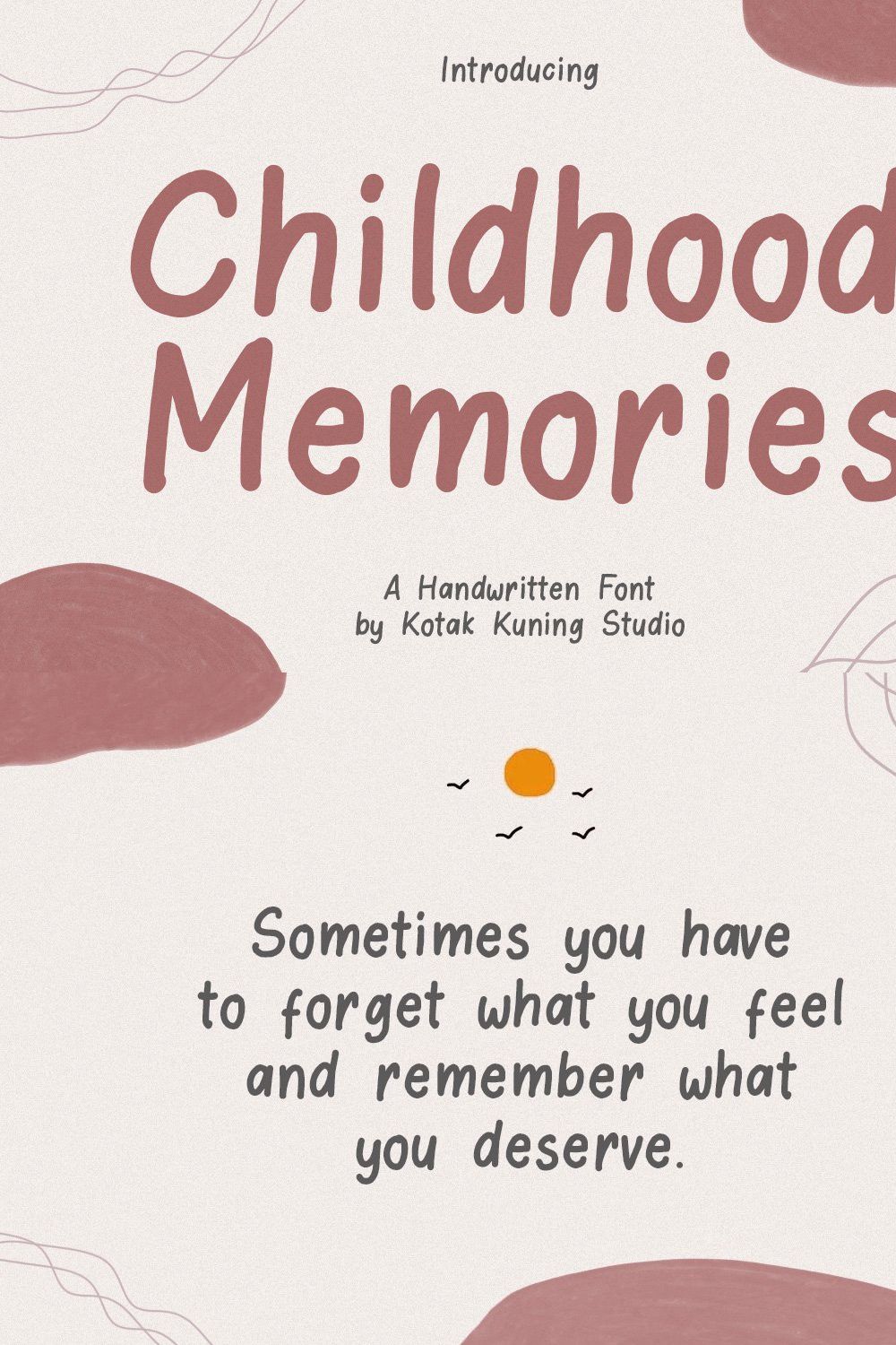 Childhood Memories - Cute Font pinterest preview image.