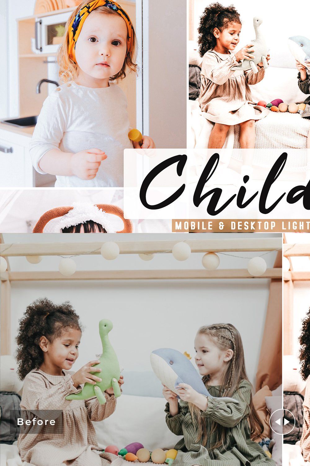 Children Lightroom Presets Pack pinterest preview image.