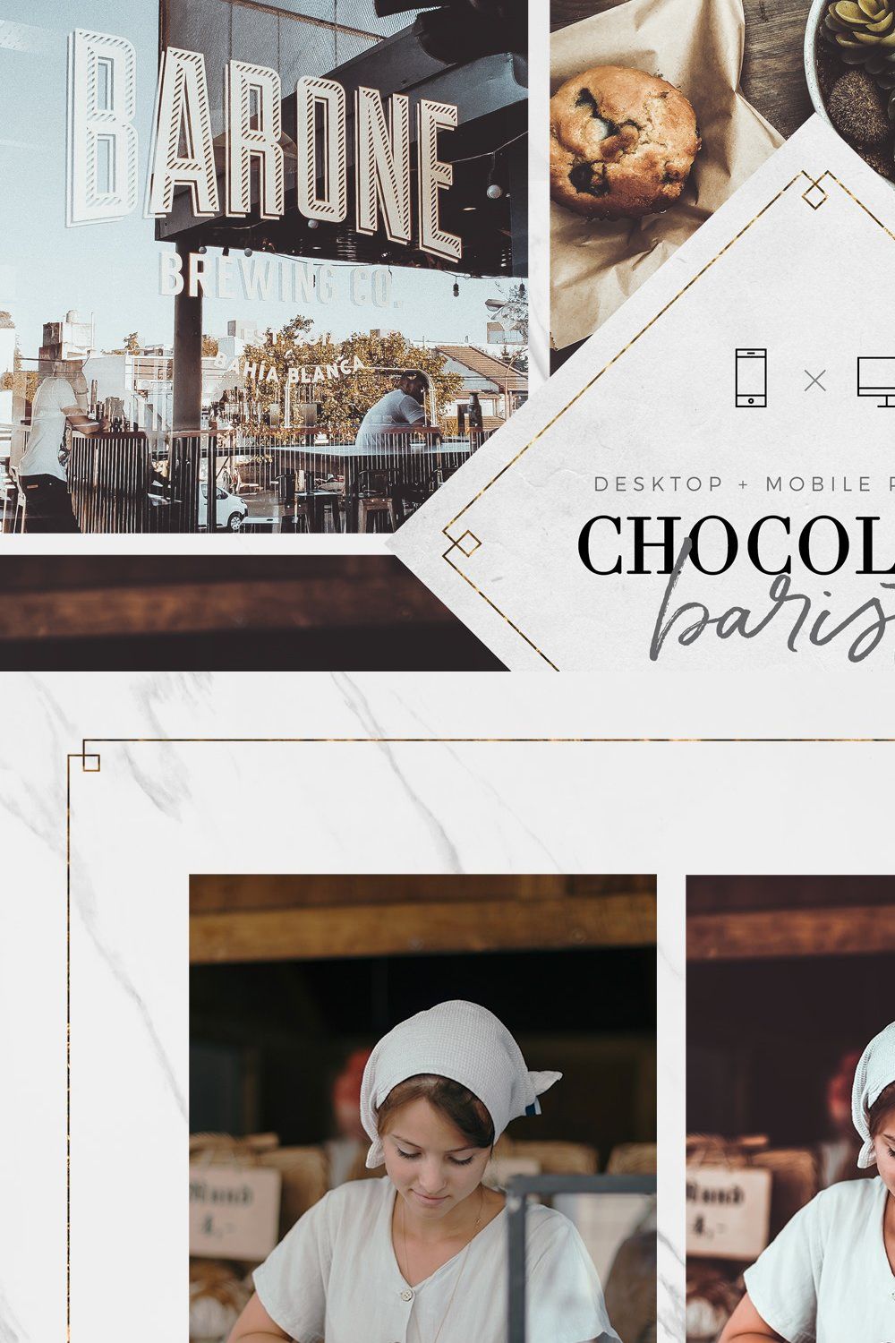 Chocolate Barista Lightroom Presets pinterest preview image.