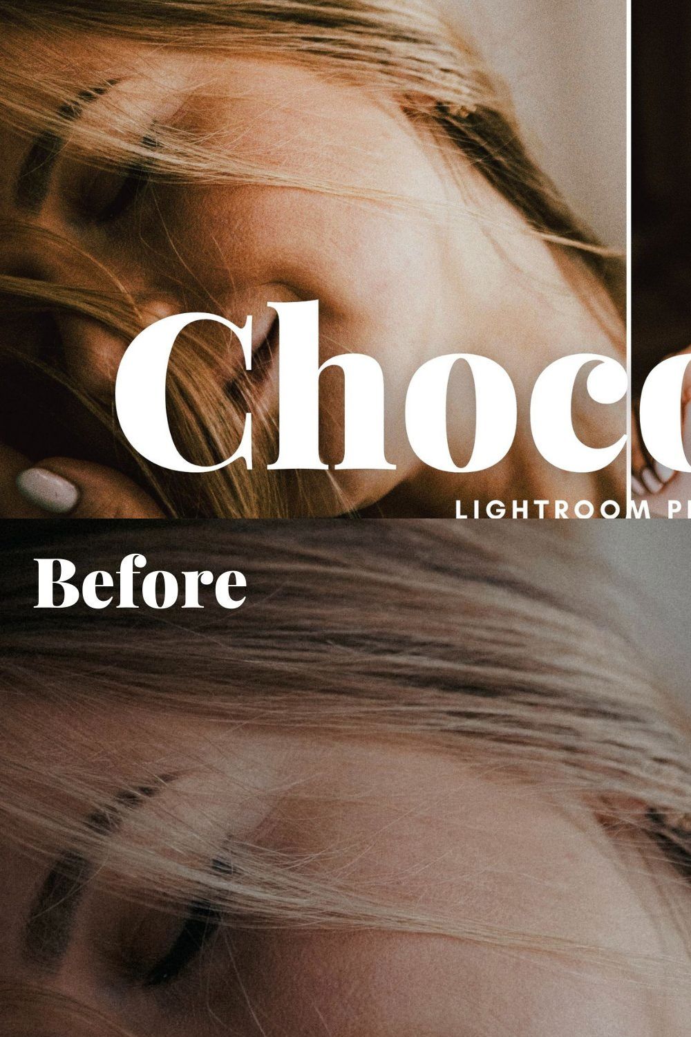 Chocolate Lightroom Presets pinterest preview image.