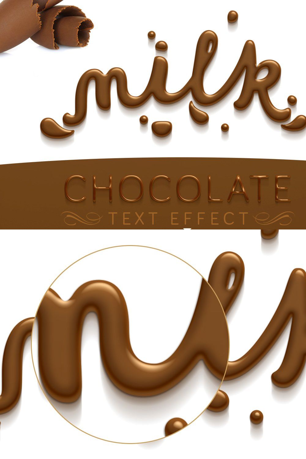 Chocolate Text Effect pinterest preview image.