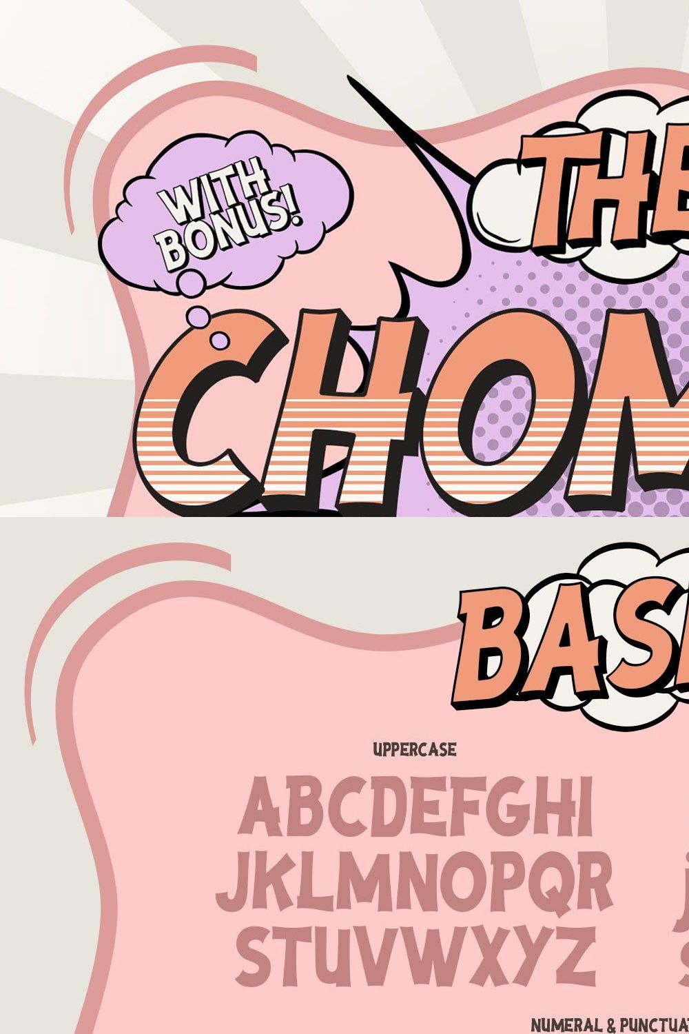 Chomiku Typeface pinterest preview image.