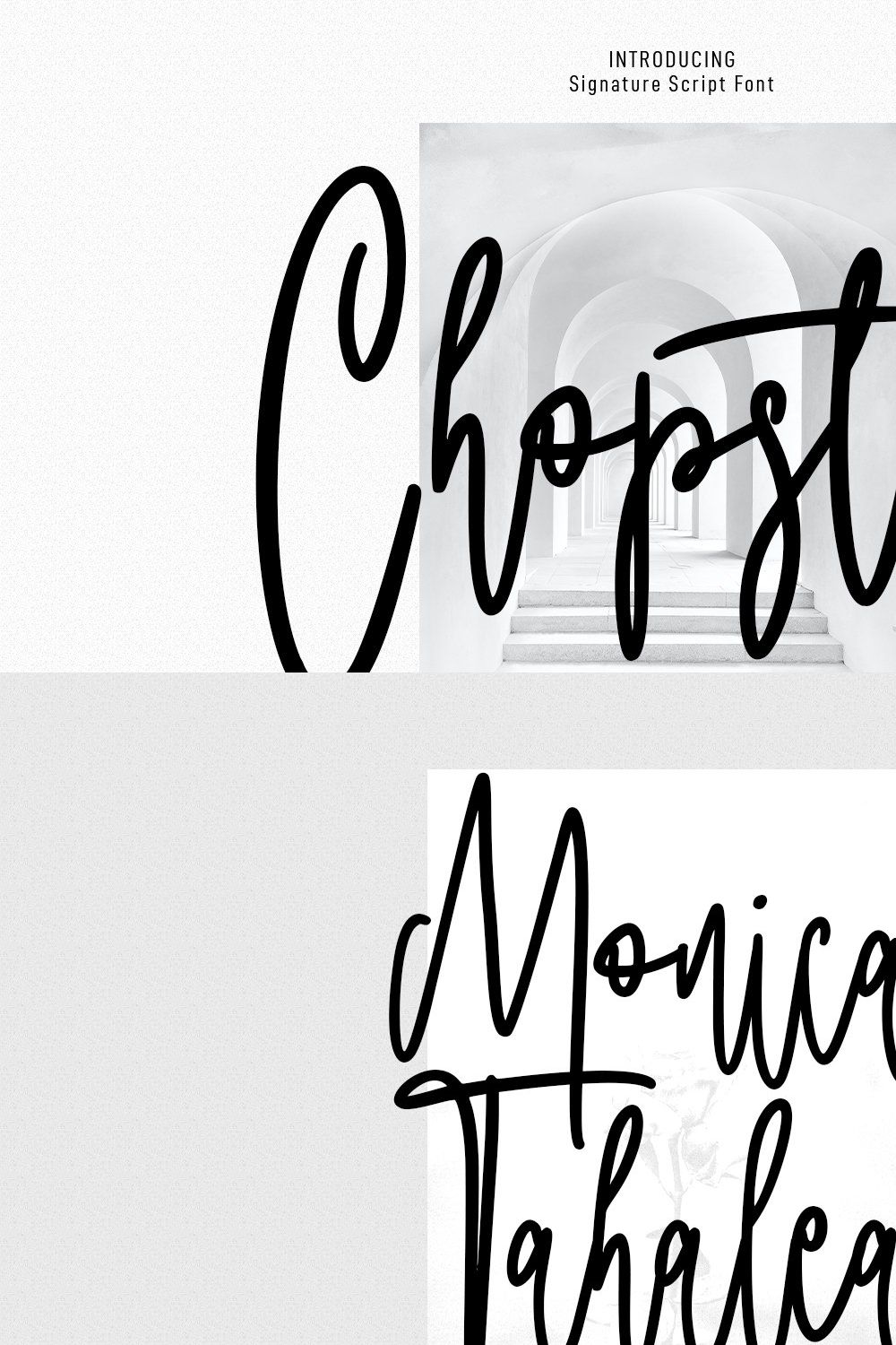 Chopstars Script Font pinterest preview image.