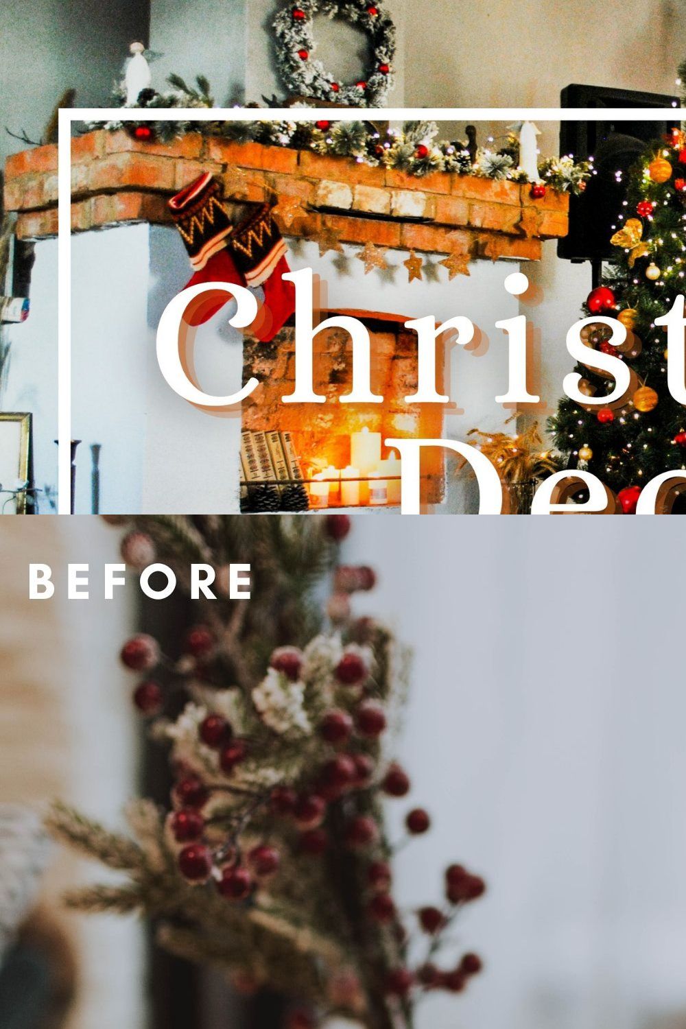 Christmas Decor Presets pinterest preview image.