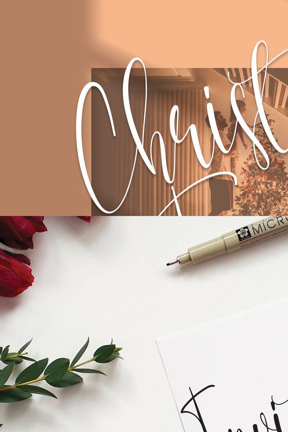 Christmas Family | Handwriten Font pinterest preview image.