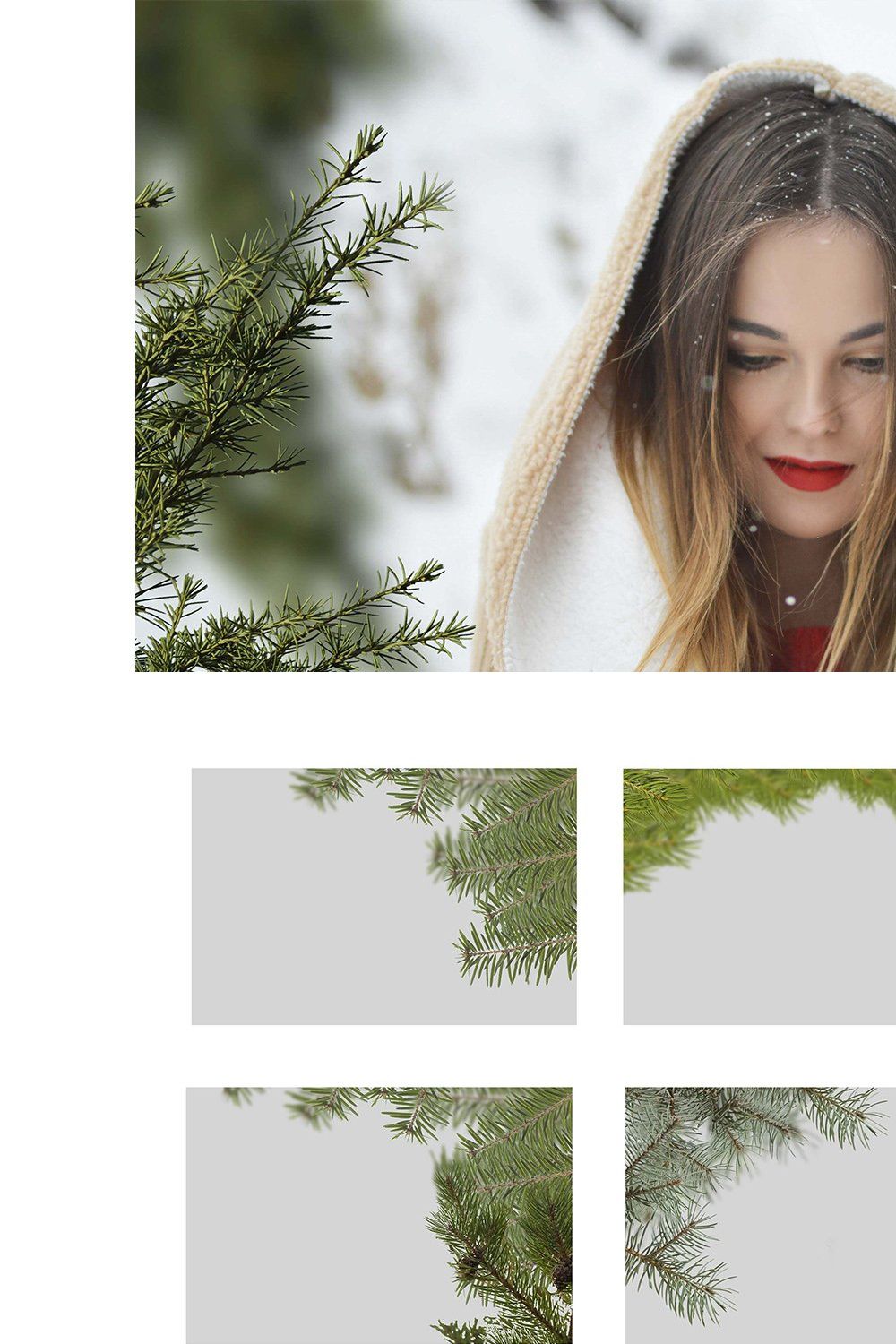 Christmas Fir Branch Overlays pinterest preview image.