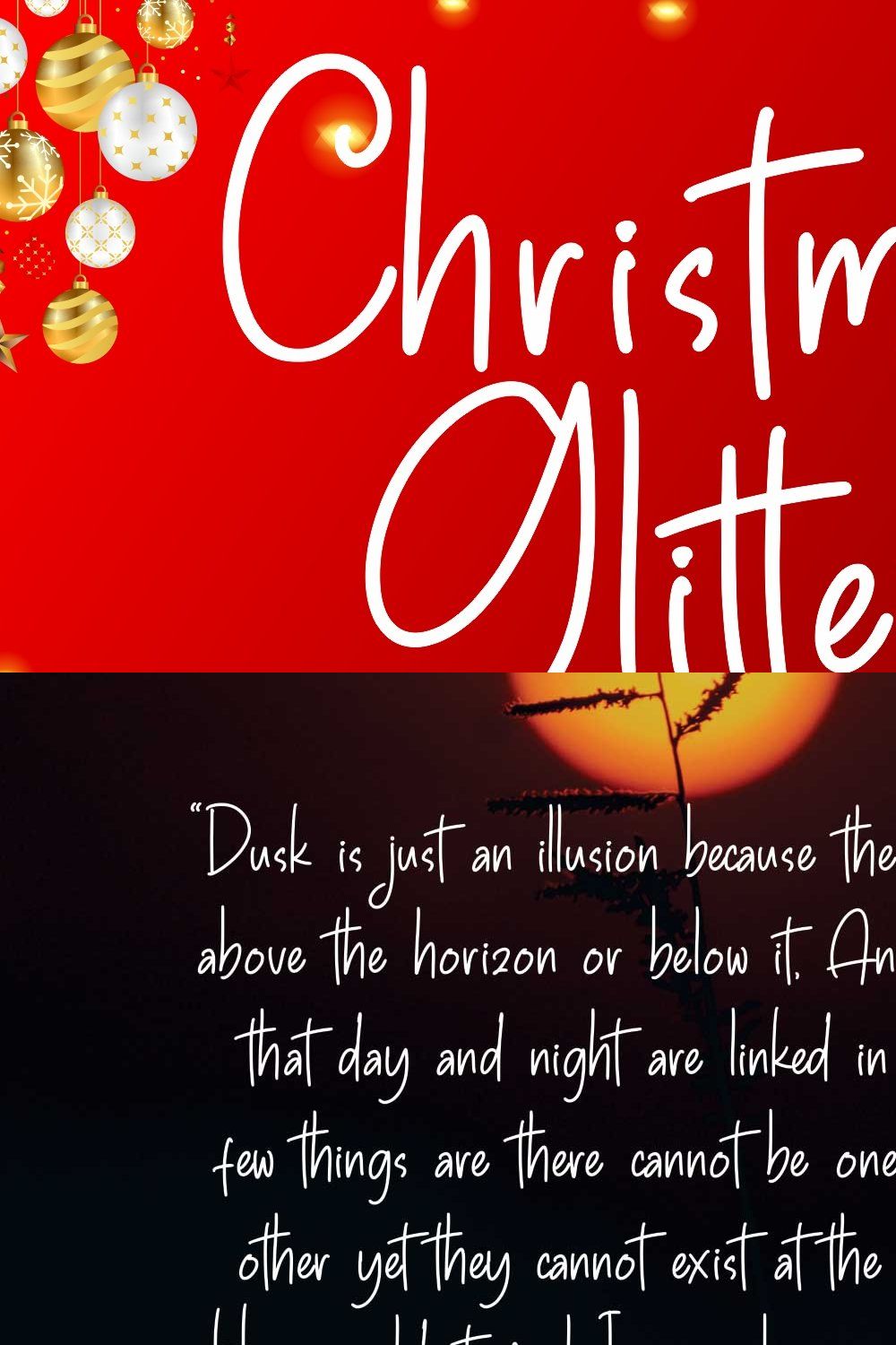 Christmas Glitter pinterest preview image.