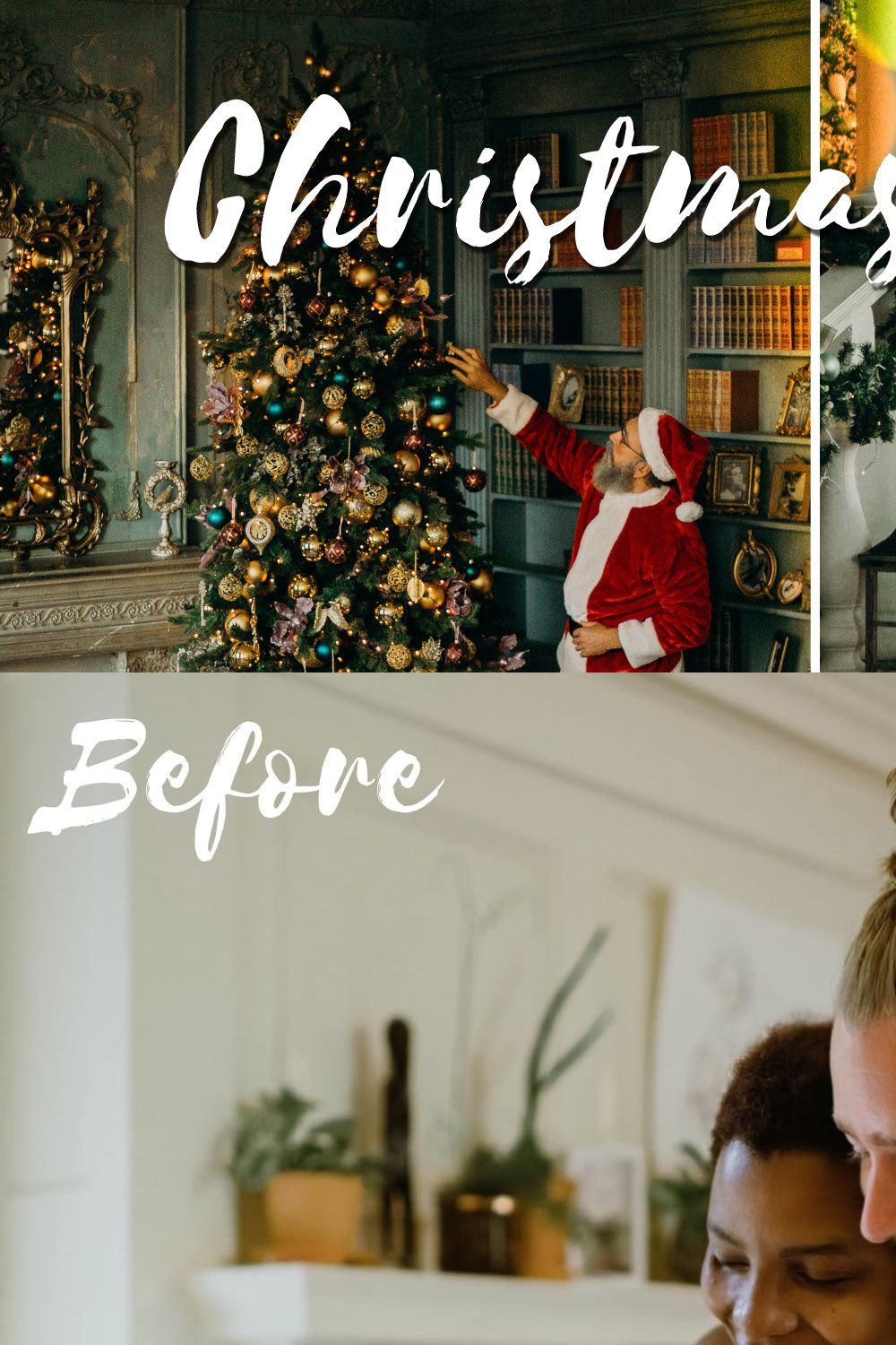 Christmas Light Lightroom Overlay pinterest preview image.