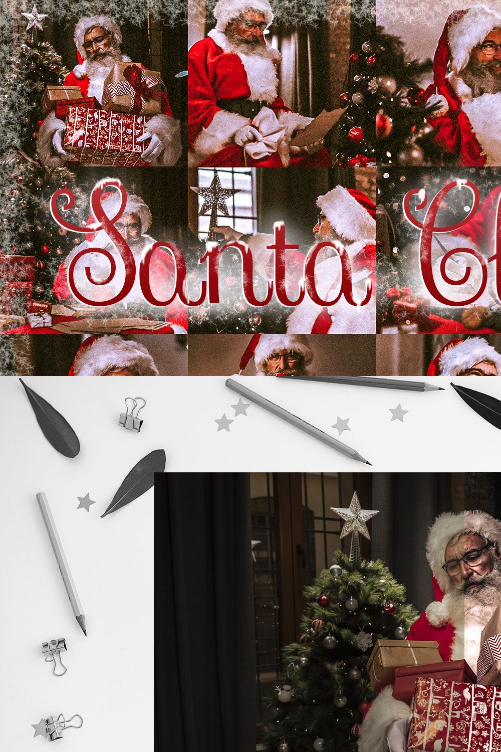 Christmas Lightroom presets pinterest preview image.