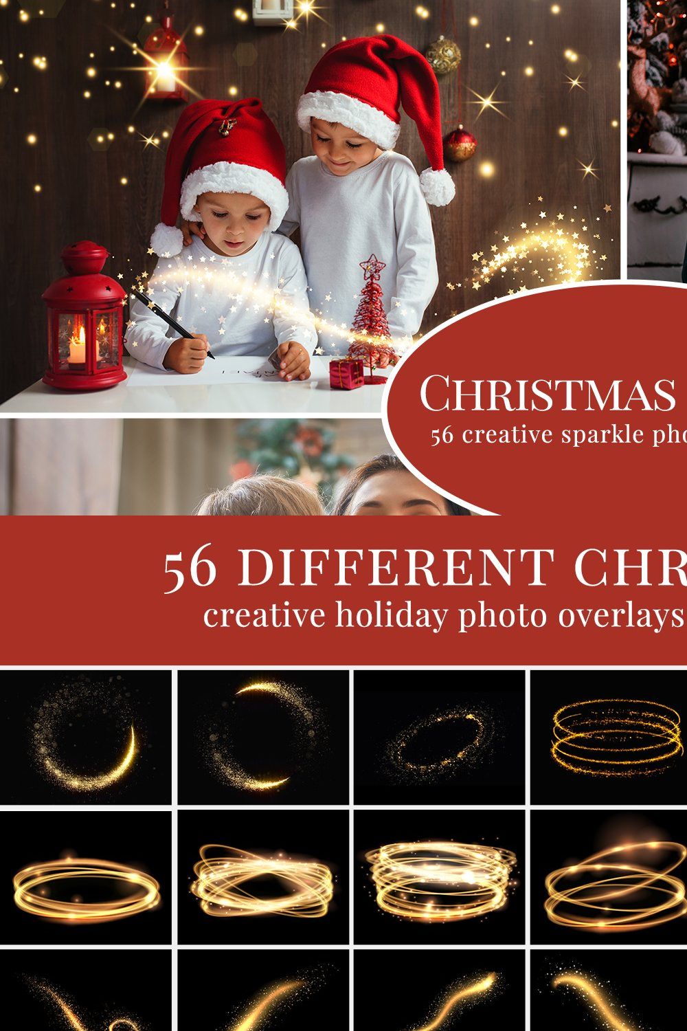 Christmas Magic photo overlays pinterest preview image.