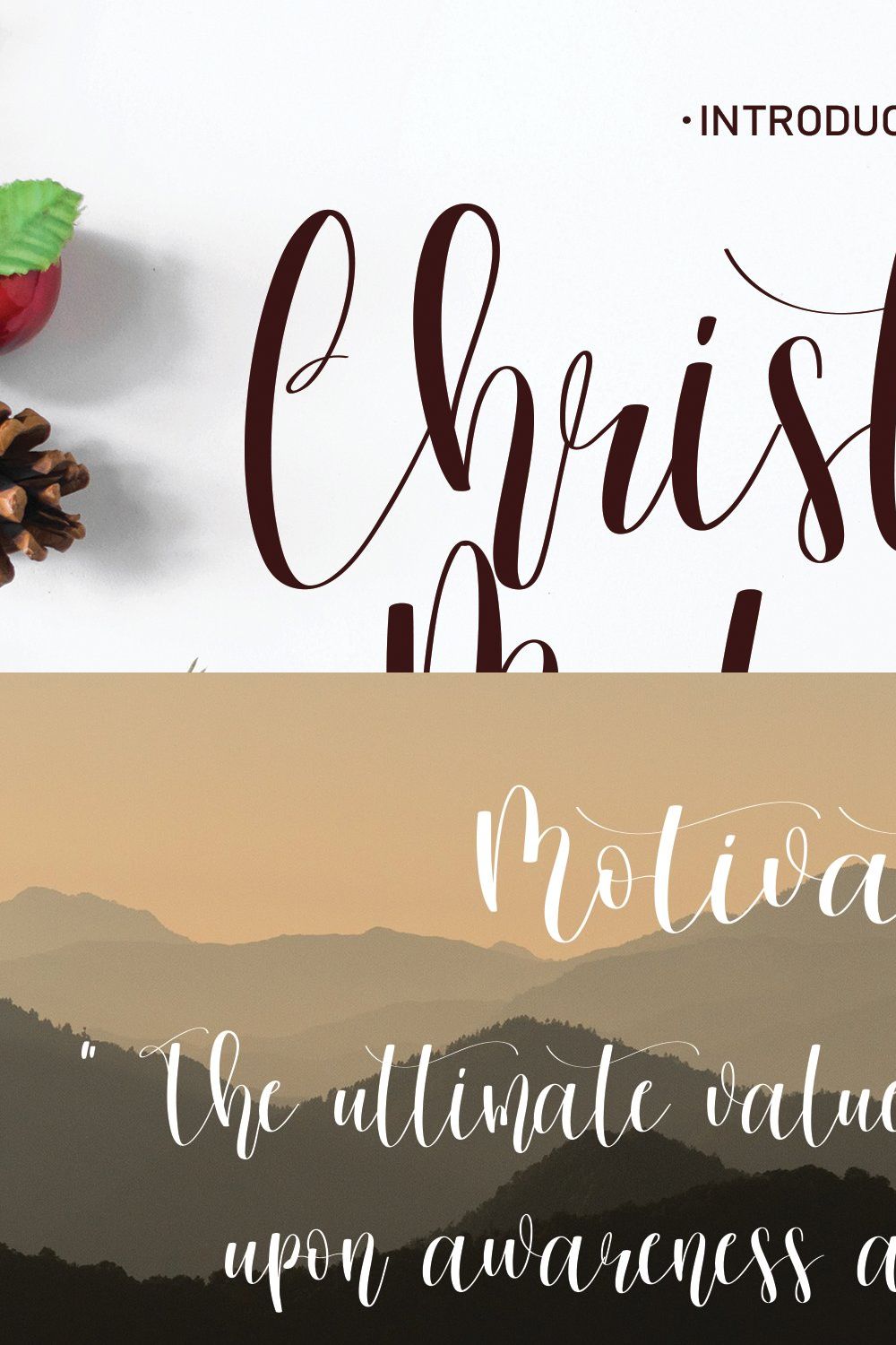 Christmas Melody | Handwriten Font pinterest preview image.