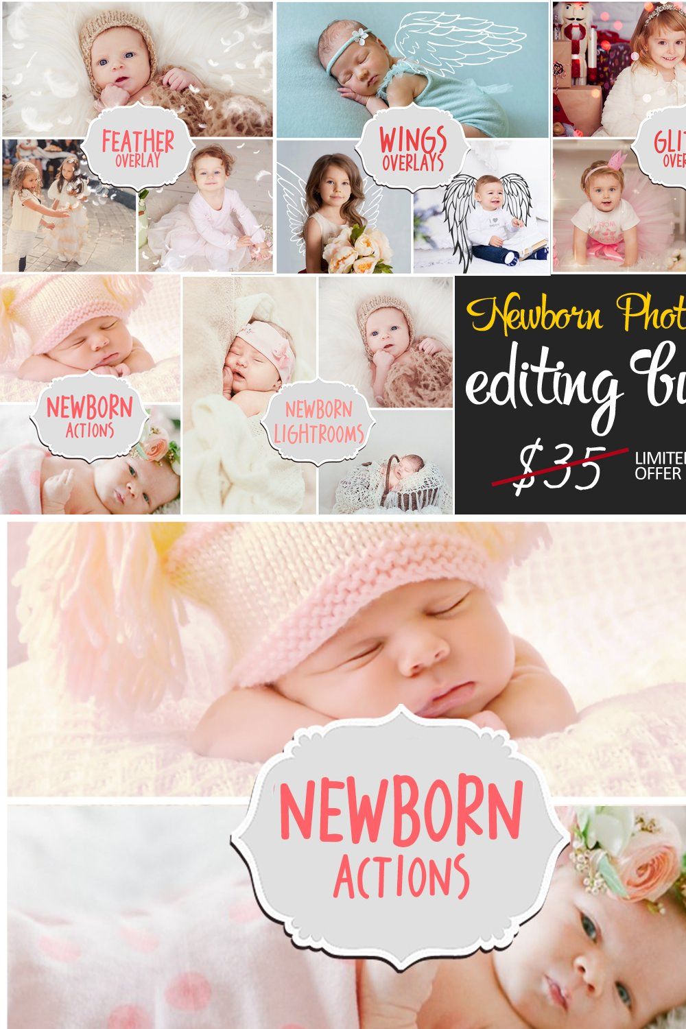 Christmas Photography Bundle pinterest preview image.