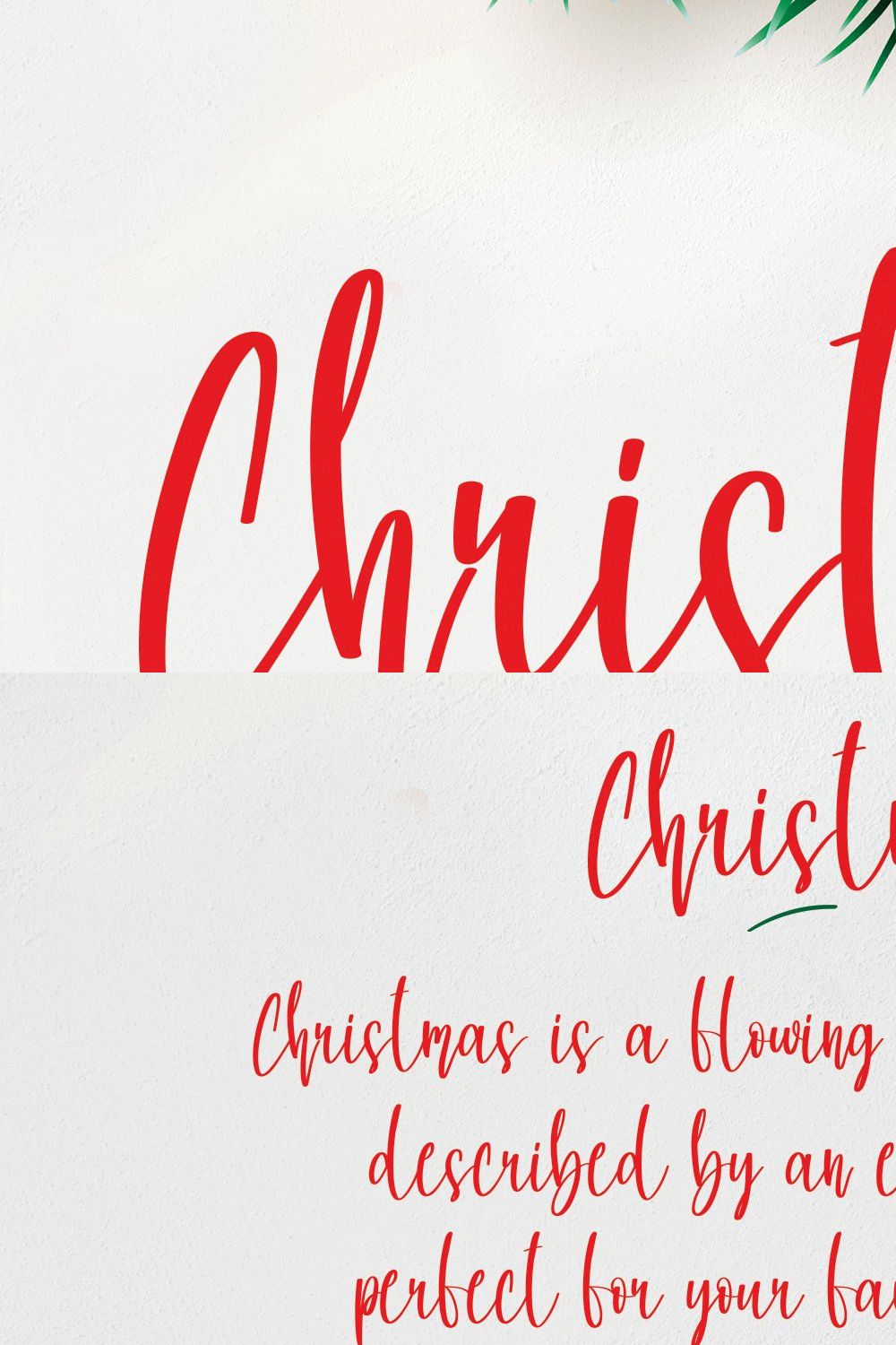 Christmas | Script font pinterest preview image.