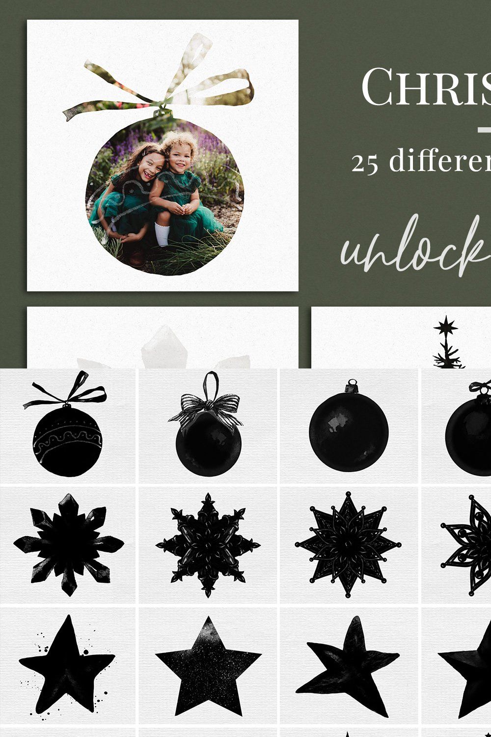 Christmas shapes photo masks pinterest preview image.