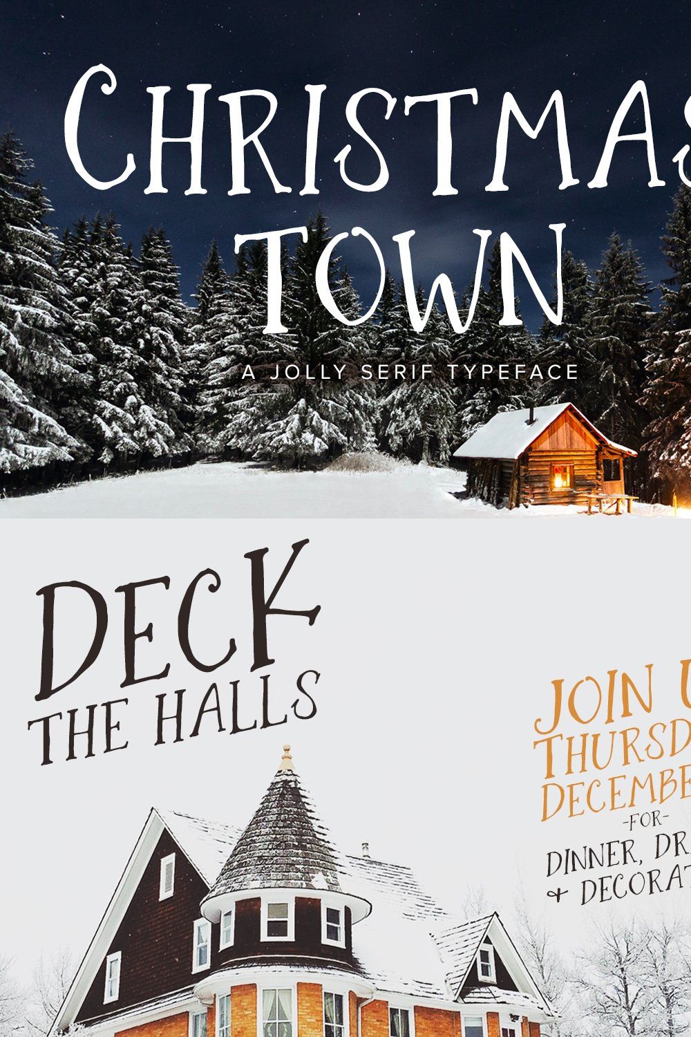 Christmas Town | A Jolly Serif pinterest preview image.