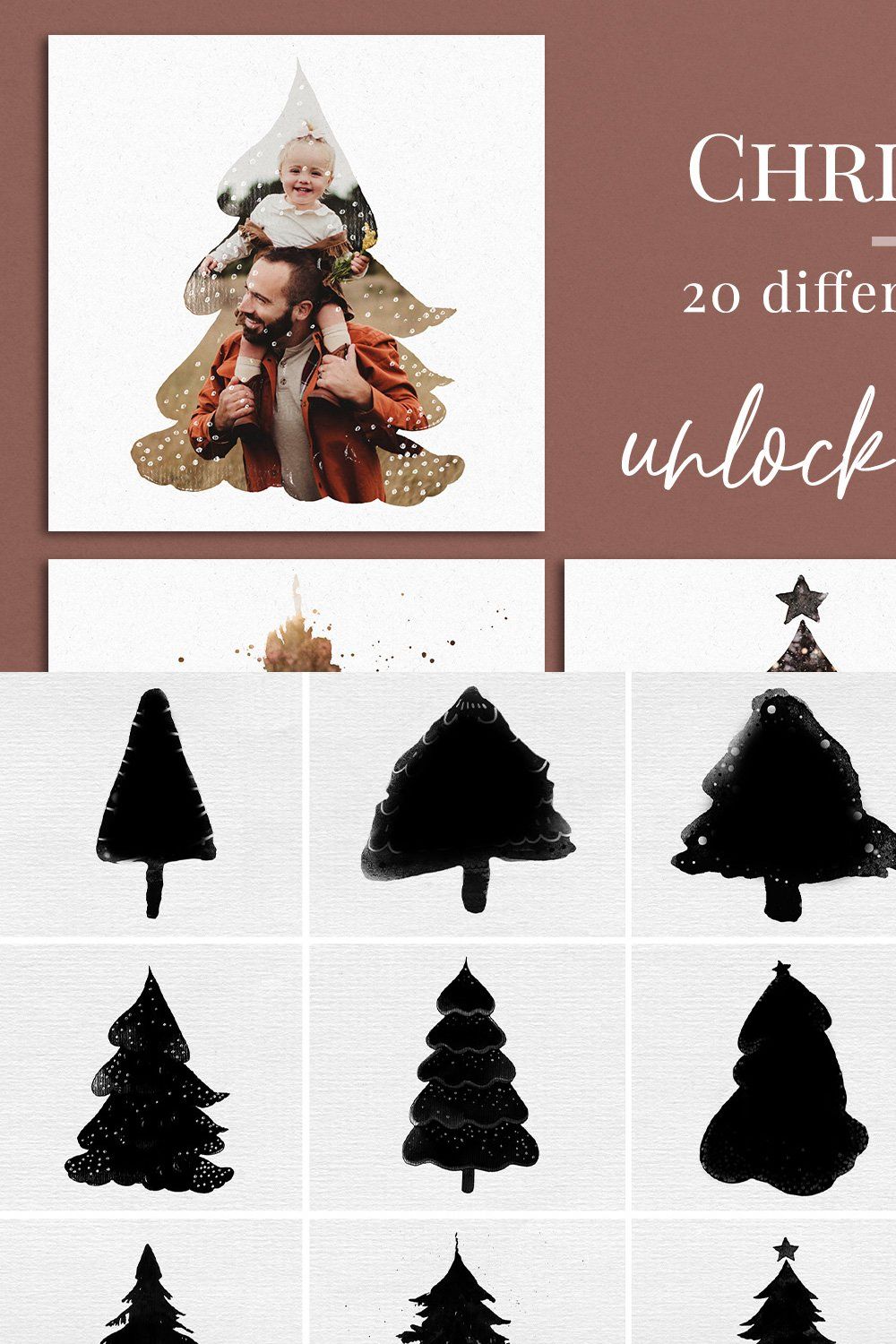 Christmas trees photo masks pinterest preview image.