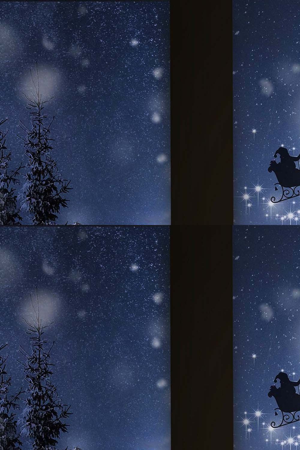 Christmas Window Digital Backdrop pinterest preview image.