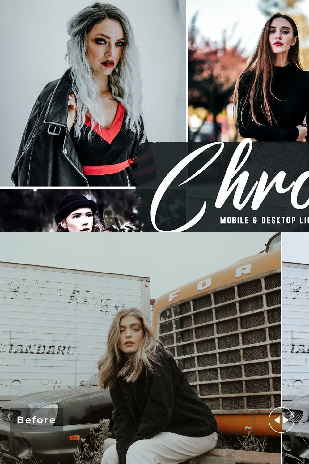 Chrome Pro Lightroom Presets pinterest preview image.