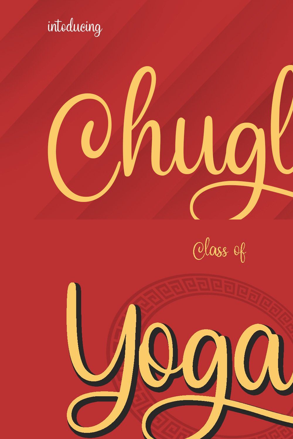 Chuglet Cursive Script Font pinterest preview image.