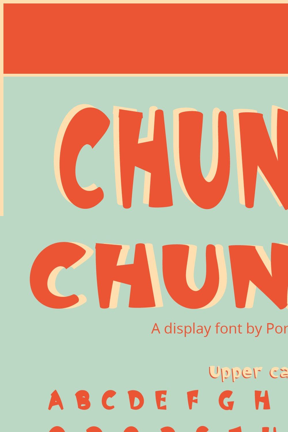 Chunkee Bold Quirky Display Font pinterest preview image.