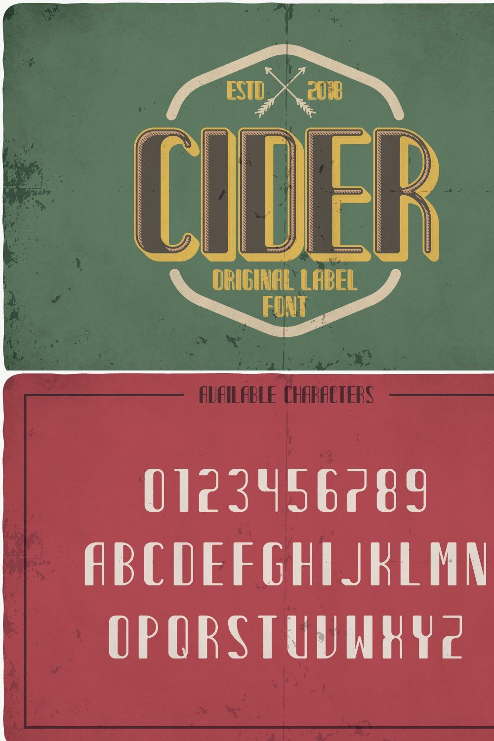 Cider typeface pinterest preview image.