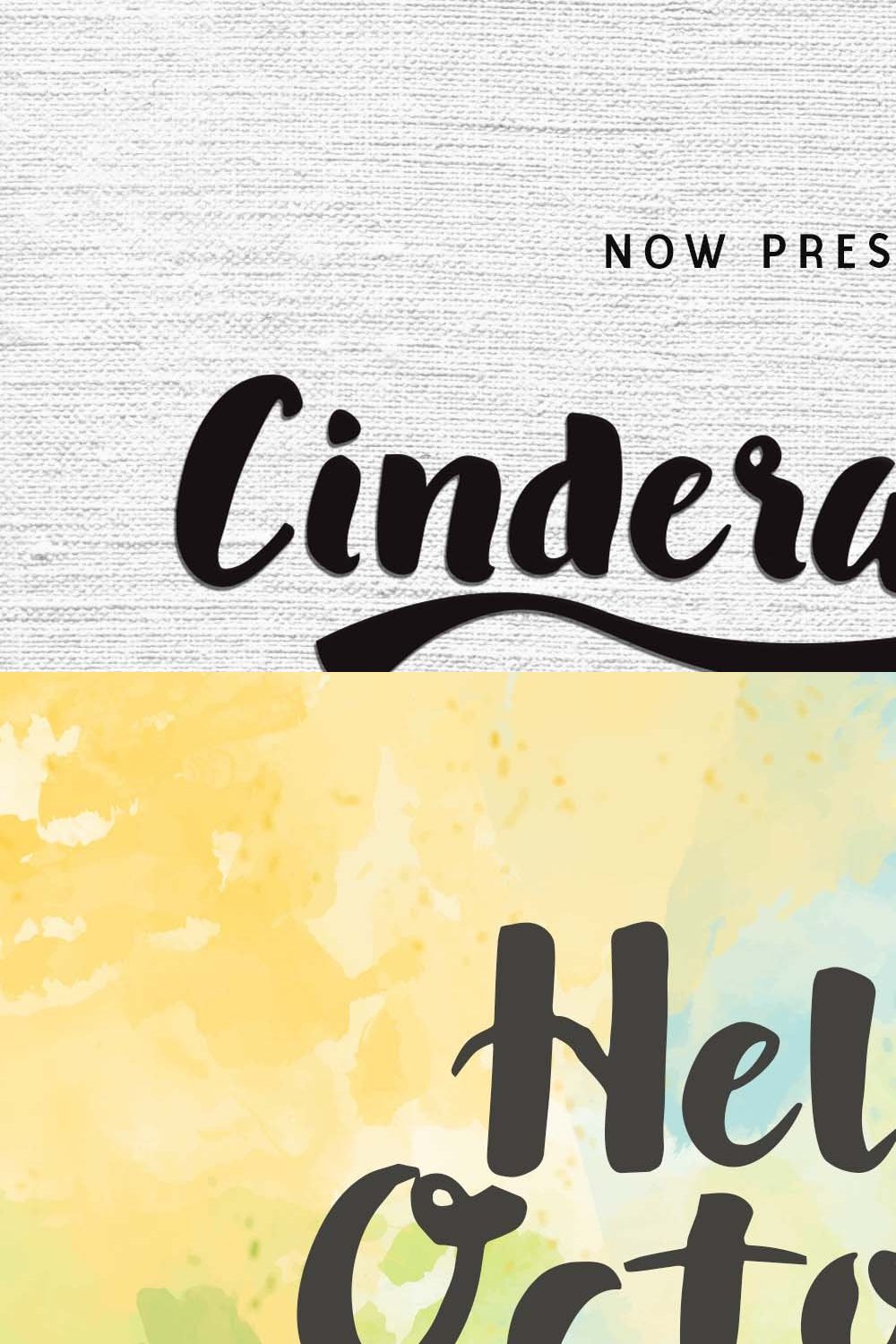 Cinderamata - Handwritten Font pinterest preview image.